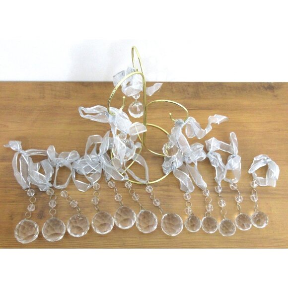 Vintage Faceted Glass Crystal Balls: Prism Suncatchers, 45pc Lot - 3 Sizes - Picture 2 of 6